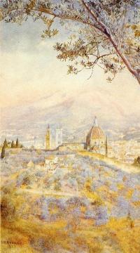 View of Florence from the East Artwork by Henry Roderick Newman