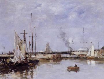 The Lock at Trouville Artwork by Eugène-Louis Boudin