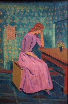 The Girl in the Cottage Artwork by James Dickson Innes