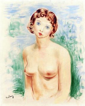 Bust of a Nude Girl Artwork by Moise Kisling
