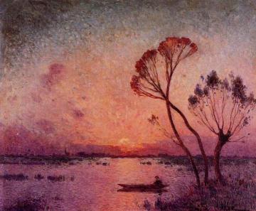 Sunset at Briere Artwork by Ferdinand du Puigaudeau