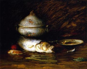Still Life with Fish Artwork by William Merritt Chase