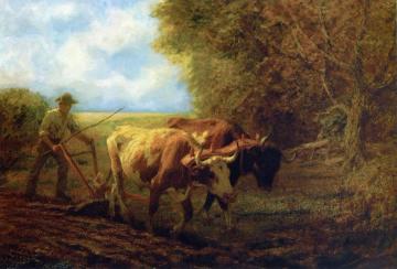 Fall Plowing Artwork by Edward Potthast