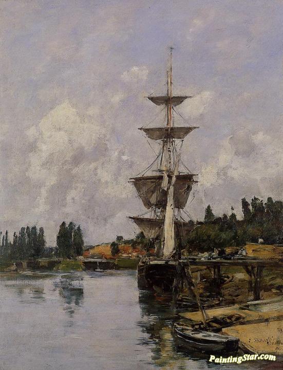The Canal at Saint-Valery-sur-Somme Artwork by Eugène-Louis Boudin