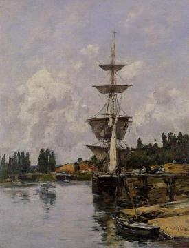 The Canal at Saint-Valery-sur-Somme Artwork by Eugène-Louis Boudin