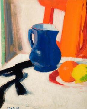 Blue and Orange Artwork by Francis Campbell Boileau Cadell