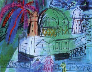 Fireworks over the Casino de Nice Artwork by Raoul Dufy