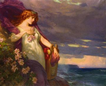 Sappho Artwork by Julius Johann Ferdinand Kronberg