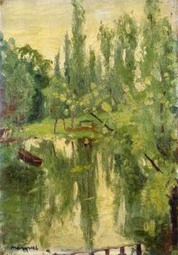 Pond, Forest Landscape Artwork by Albert Marquet
