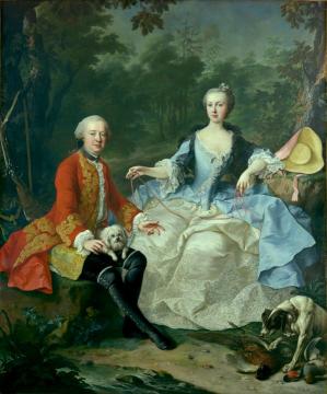 Count Giacomo Durazzo With His Wife Ernestine Aloisia Ungnad Von Weissenwolff Artwork by Martin van Meytens