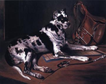 Recumbant Great Dane Artwork by Bernard de Gempt