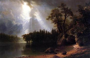 Passing Storm over the Sierra Nevada Artwork by Albert Bierstadt