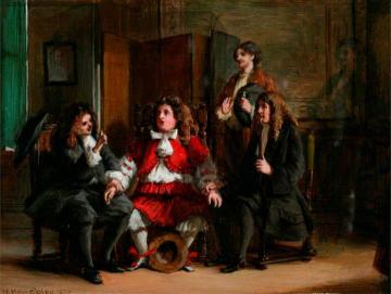 Scene from Molière's 'Monsieur de Pourceaugnac' Artwork by William Maw Egley