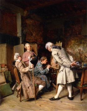 The Painting Connoisseurs Artwork by Jean Louis Ernest Meissonier