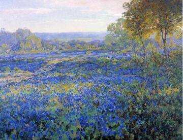 Fields of Bluebonnets Artwork by Julian Onderdonk