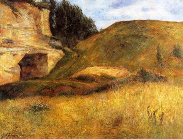 Chou Quarry, Hole in the Cliff Artwork by Paul Gauguin