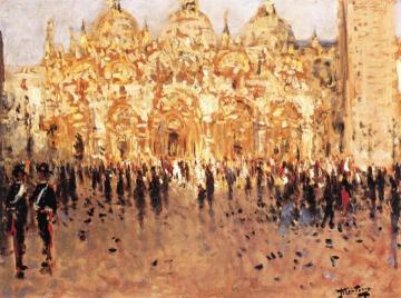 Basilica di San Marcos Artwork by Pierre Eugène Montézin