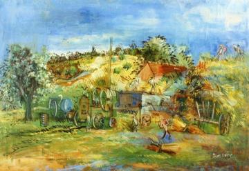 Harvest In Dieppe Artwork by Jean Dufy