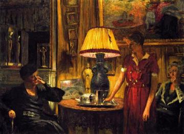 In the Salon, Evening, Rue de Naples Artwork by Edouard Vuillard