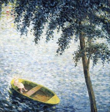 Girl in a Boat Artwork by Henri Lebasque