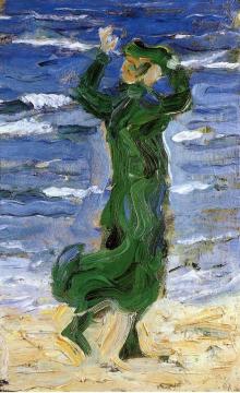 Woman in the Wind by the Sea Artwork by Franz Marc