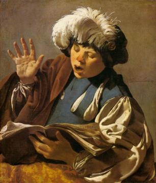 Singing Boy Artwork by Hendrick Terbrugghen