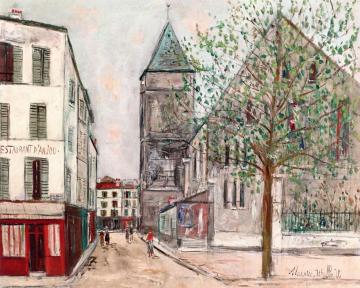 Scene in Montmartre Artwork by Maurice Utrillo