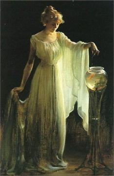 The Goldfish Artwork by Charles Courtney Curran