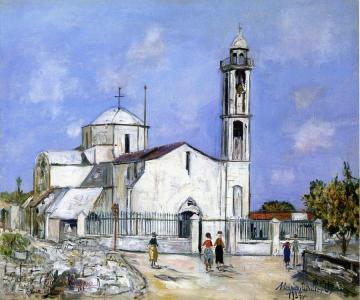 Church at Paphos Artwork by Maurice Utrillo