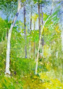Trees in Forest Artwork by Emil Carlsen