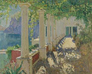 A Sunlit Terrace, Capri Artwork by Konstantin Gorbatov