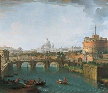 View on the Tiber, Rome Artwork by Antonio Joli