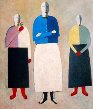 Three Women Artwork by Kasimir Malevich