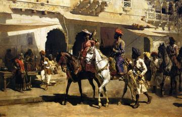 Start for the Hunt at Gwalior Artwork by Edwin Lord Weeks