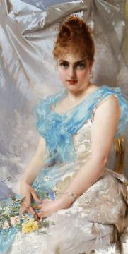 A Spring Beauty Artwork by Vittorio Matteo Corcos