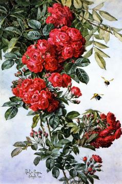 Rambling Roses Artwork by Raoul de Longpre