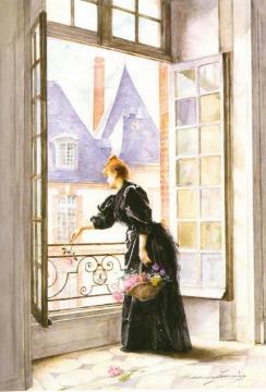 Marie Renard a Reveillon Artwork by Madeleine Jeanne Lemaire