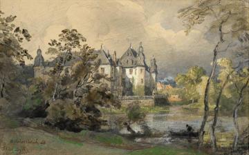 Schloss Dyck Artwork by Oswald Achenbach