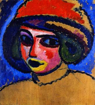 Head of a Girl Artwork by Alexej Jawlensky