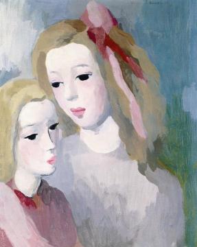 Two Girls Artwork by Marie Laurencin