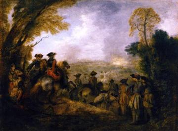 On the March Artwork by Jean-Antoine Watteau