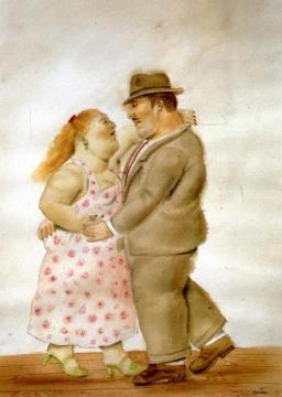 Dancers Artwork by Fernando Botero