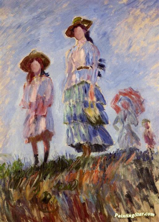Promenade (study) Artwork by Claude Oscar Monet