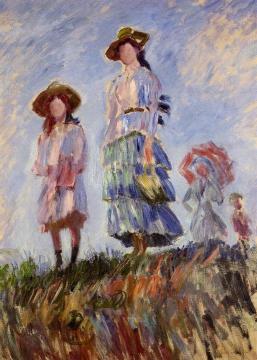 Promenade (study) Artwork by Claude Oscar Monet