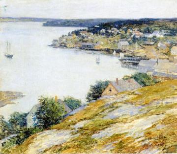 East Boothbay Harbor Artwork by Willard Leroy Metcalf