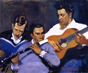 Three Top Sergeants Artwork by George Benjamin Luks