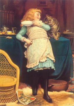 Coaxing Is Better Artwork by Charles Burton Barber