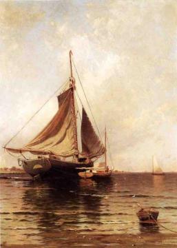 Oyster Boats Artwork by Alfred Thompson Bricher