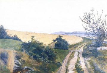 View of landcape from my window Artwork by František Kaván