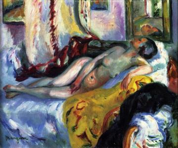 Nude on a Bed Artwork by Henri Manguin